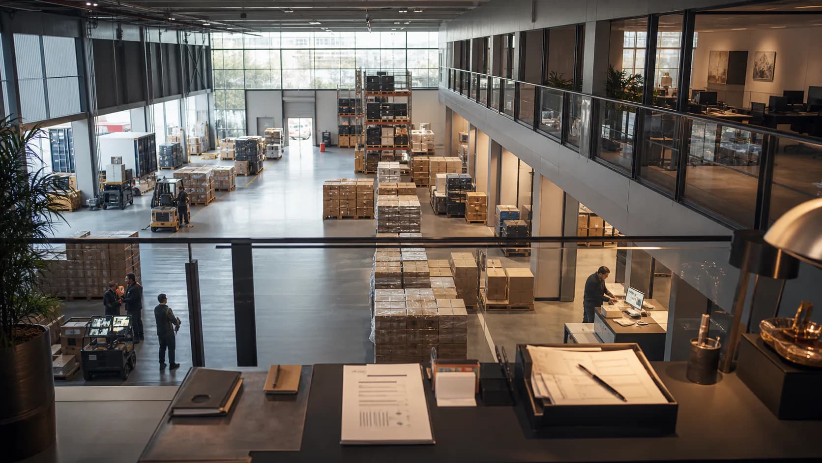 Contextual enterprise operations environment spanning warehouse and office activity